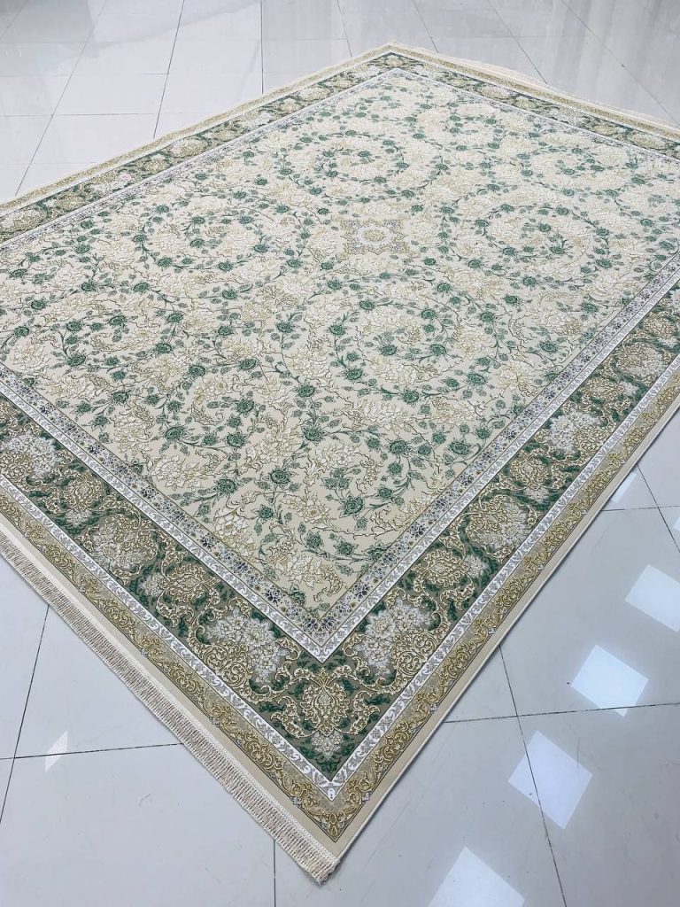 فرش طرح مروارید کرم