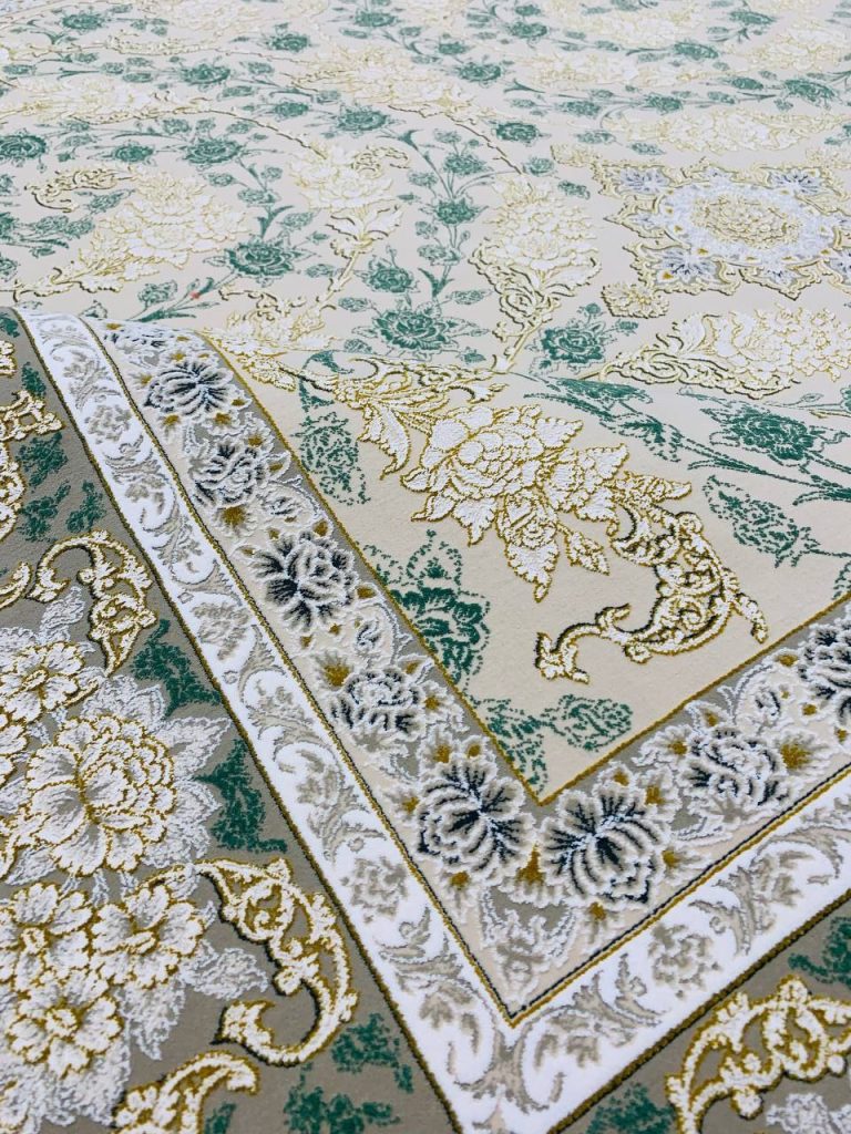 فرش طرح مروارید کرم