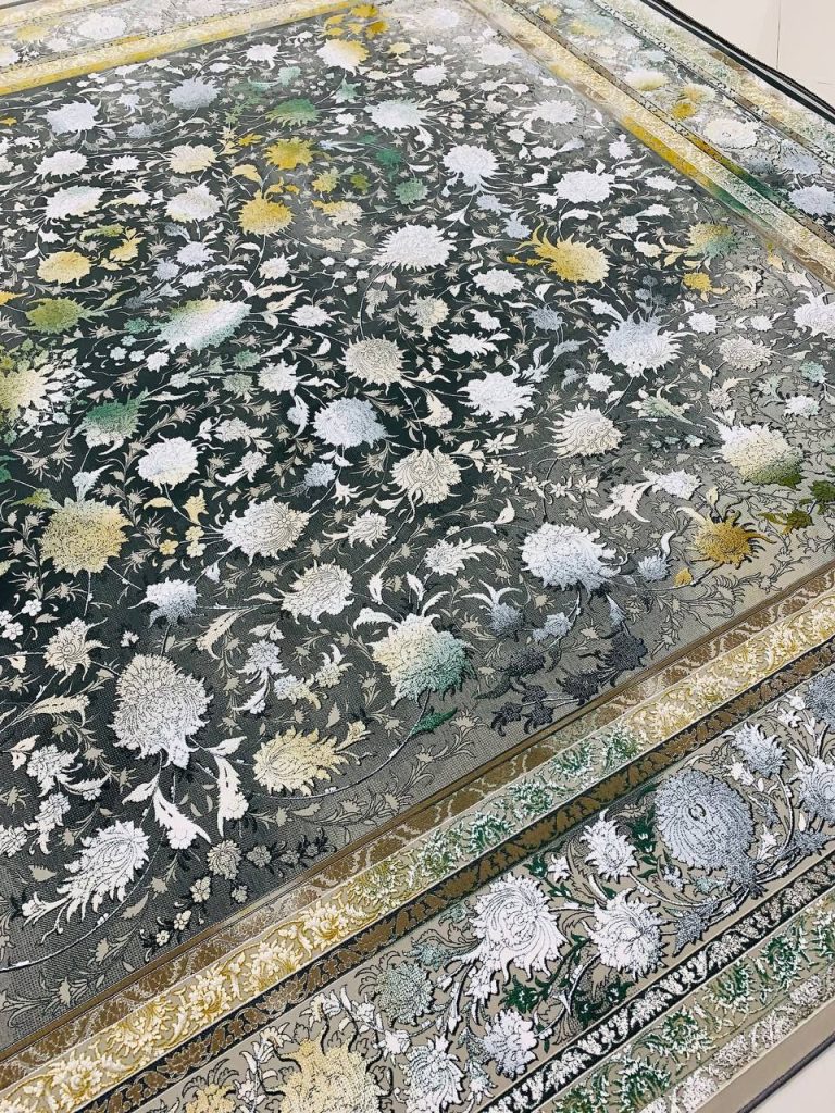فرش طرح هیوا سفید