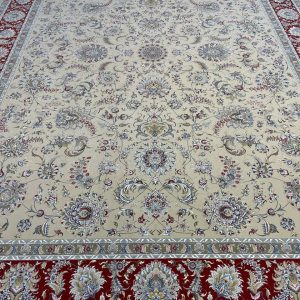 فرش طرح رزالین کرم 1500 شانه