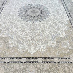 فرش طرح مانیا سفید  1500 شانه